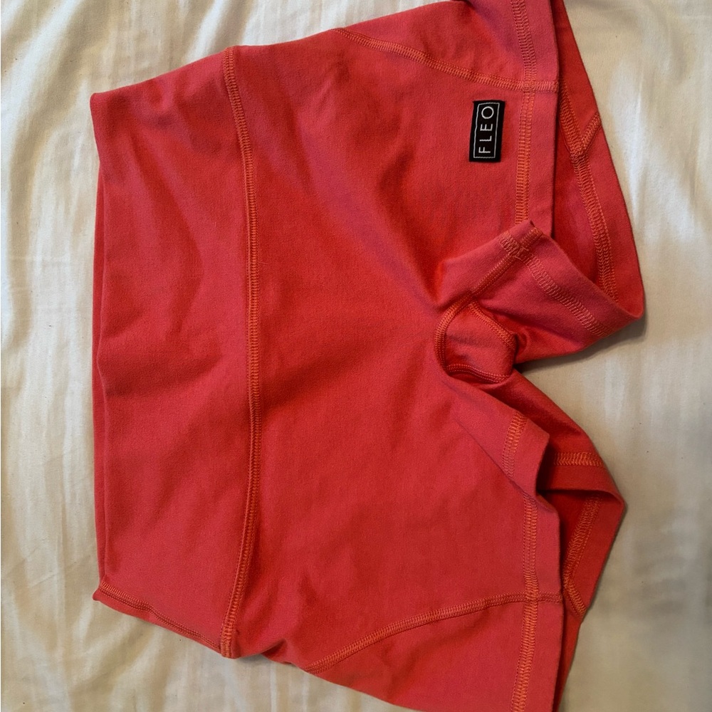 Fleo Women's Vibrant Coral Athletic Shorts 3.25”